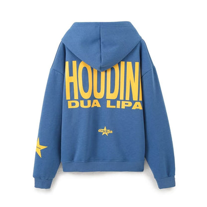 French Casual Loose Idle Sense Letter Graphic Printed Hooded Long Sleeve Sweatshirt