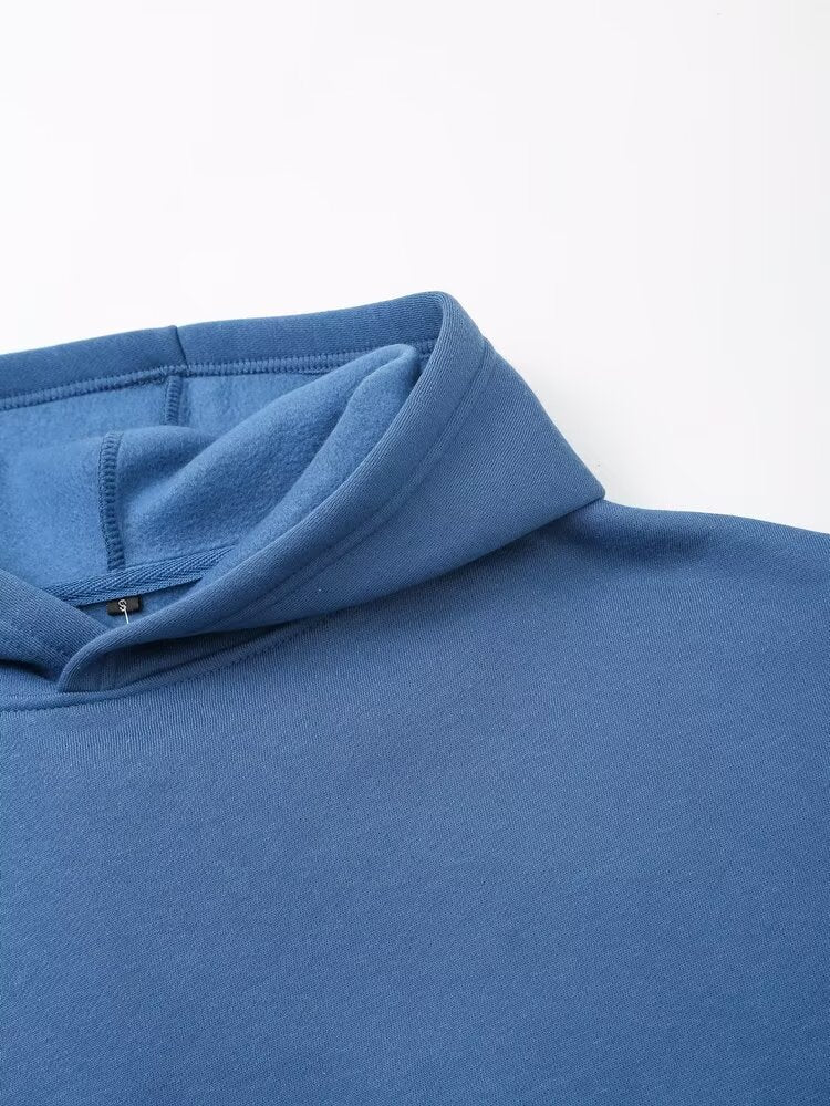 French Casual Loose Idle Sense Letter Graphic Printed Hooded Long Sleeve Sweatshirt