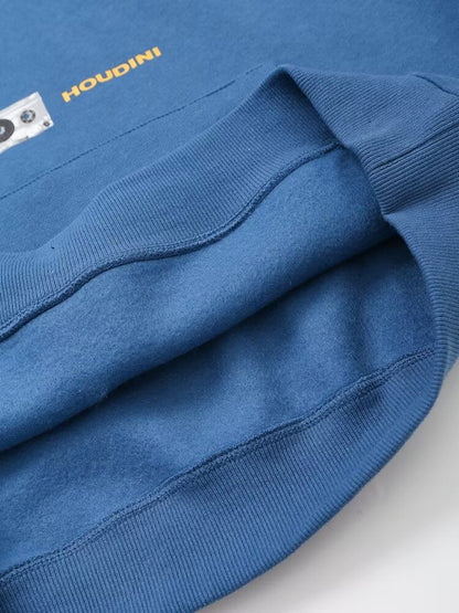 French Casual Loose Idle Sense Letter Graphic Printed Hooded Long Sleeve Sweatshirt