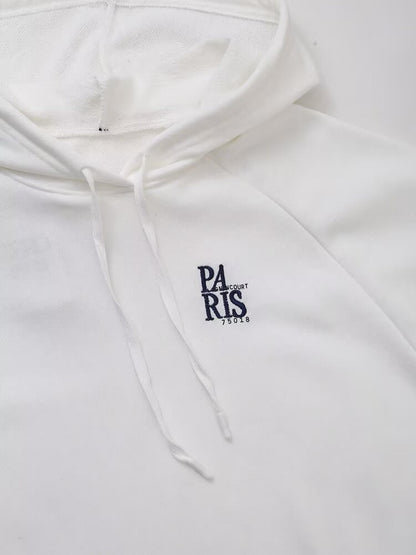 Women Clothing Spring Office All Matching Letter Graphic Embroidered Decorative Hooded Sweatshirt