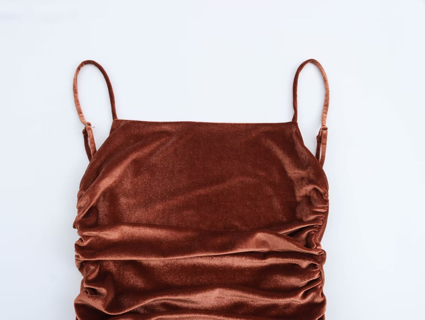 Fall Women Clothing Sling Pleated Midi Dress