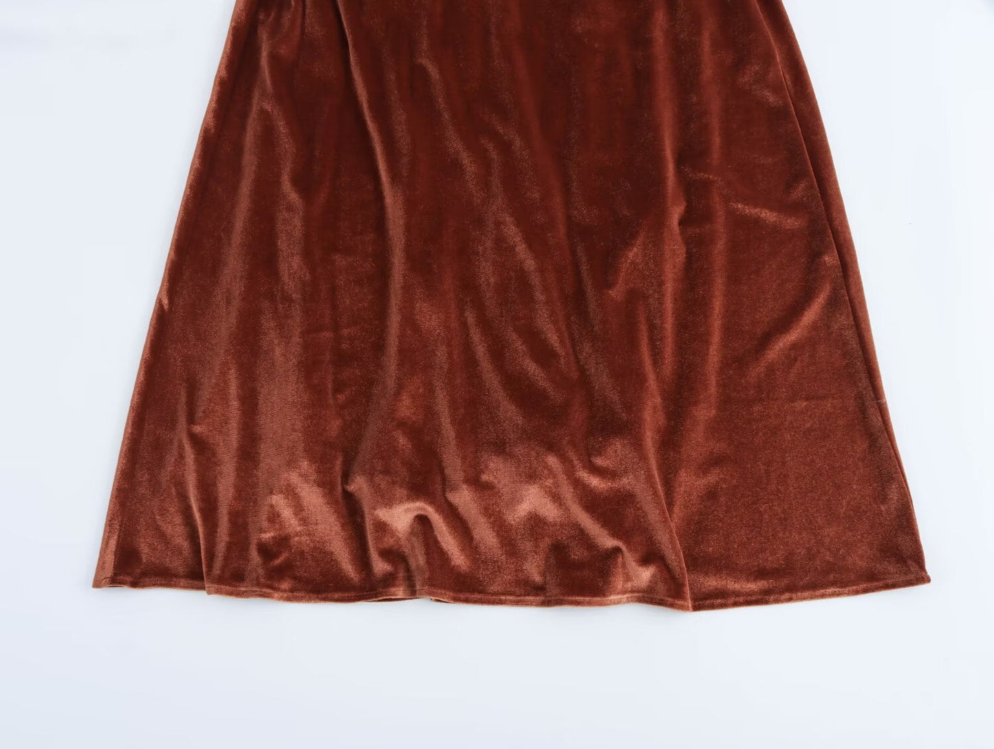 Fall Women Clothing Sling Pleated Midi Dress