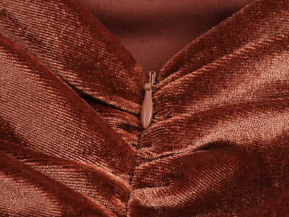 Fall Women Clothing Sling Pleated Midi Dress