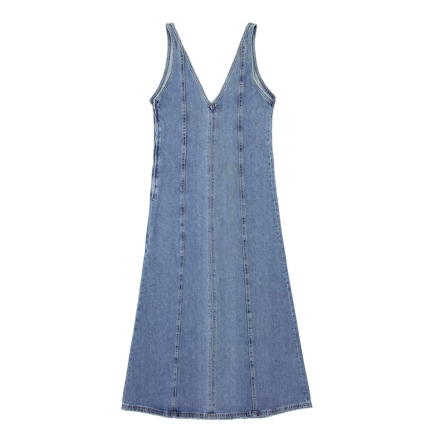 Women Clothing Casual Denim Midi Dress
