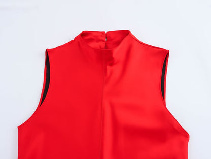 Women Clothing Autumn Winter Socialite Elegant Satin Texture Dress