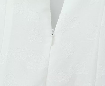 Design Pearl Decorative Jacquard Sexy Split Maxi Dress Women Seaside Vacation Sling Dress