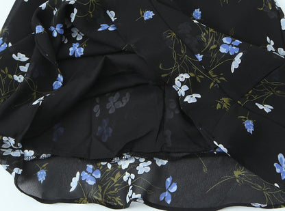 Spring Women Floral Print Slim Fit Short Ruffled Spaghetti Straps Dress