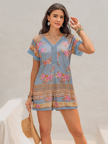 Mixed Batch Delivery Seaside Vacation Casual Women V neck Jumpsuit