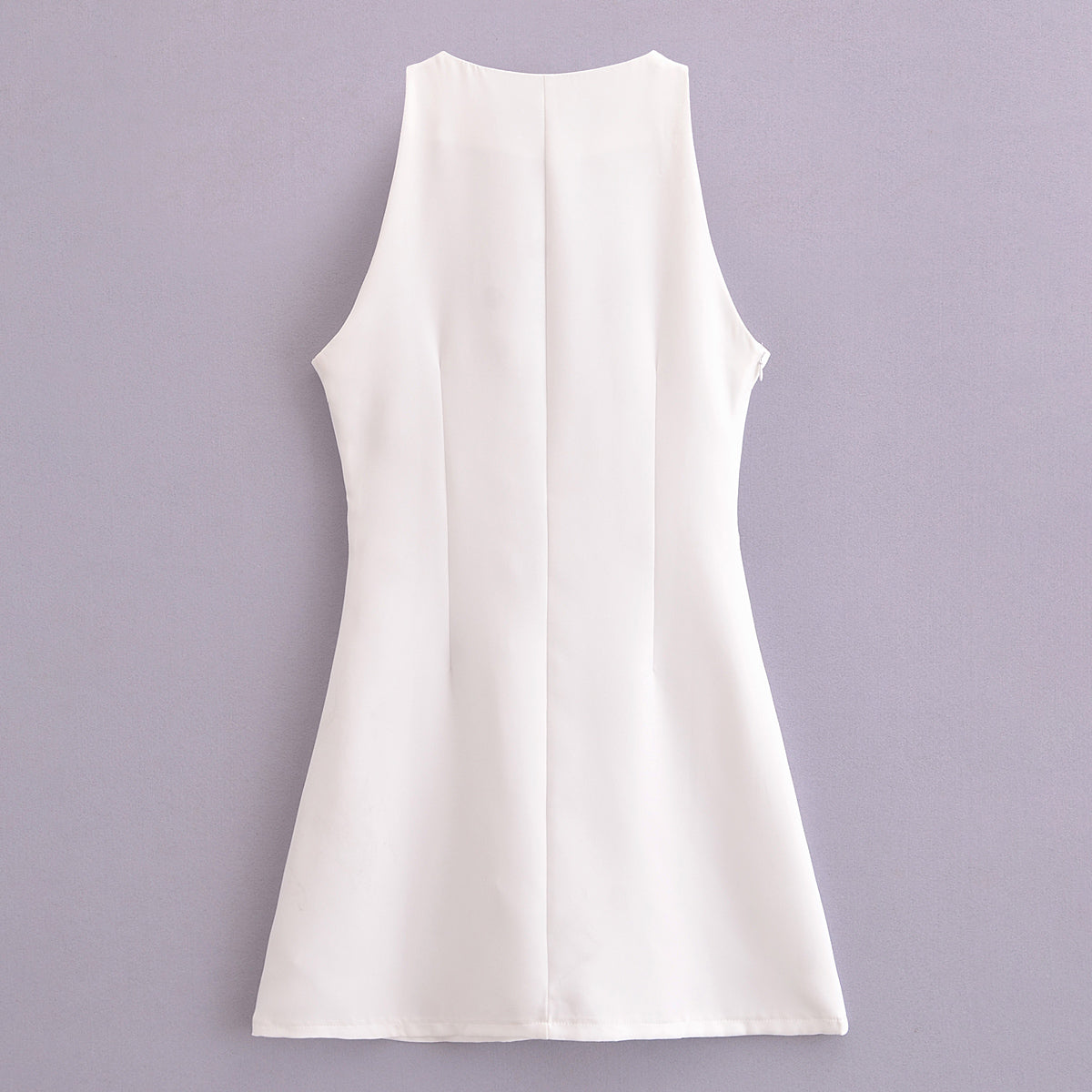 Women Sexy Cutout Sleeveless round Neck Graceful Vest Dress