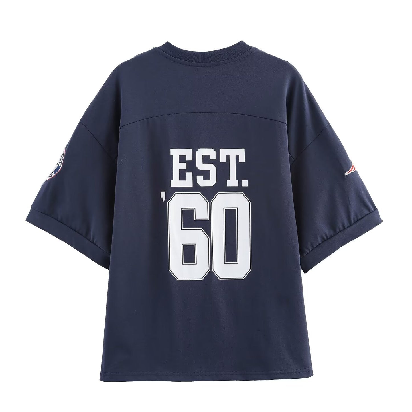 Spring Women Clothing Stylish Simple Loose V neck T shirt