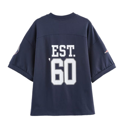 Spring Women Clothing Stylish Simple Loose V neck T shirt