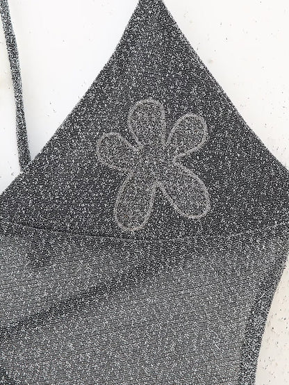 Women Clothing Graceful Fashionable Deep V Plunge Strap Slim Fit Backless Micro Transparent Evening Dress