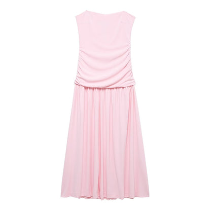 Women Wear Spring Sexy Sweet Spicy Pleated Tube Top Dress