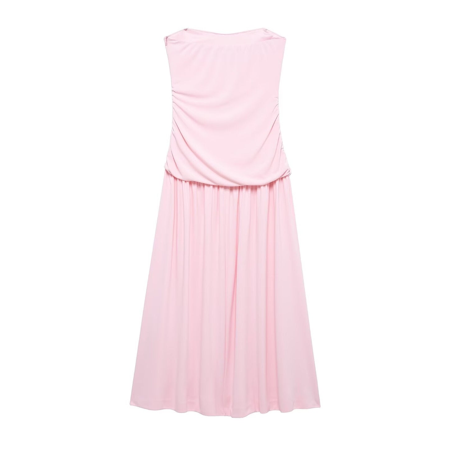Women Wear Spring Sexy Sweet Spicy Pleated Tube Top Dress