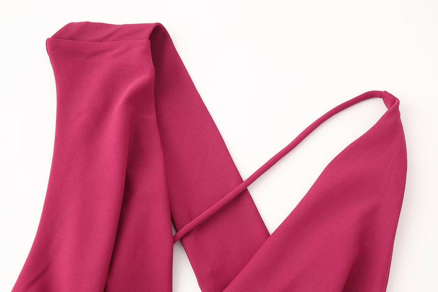 Women Clothing Spring Elegant High Grade Rose Red Dress