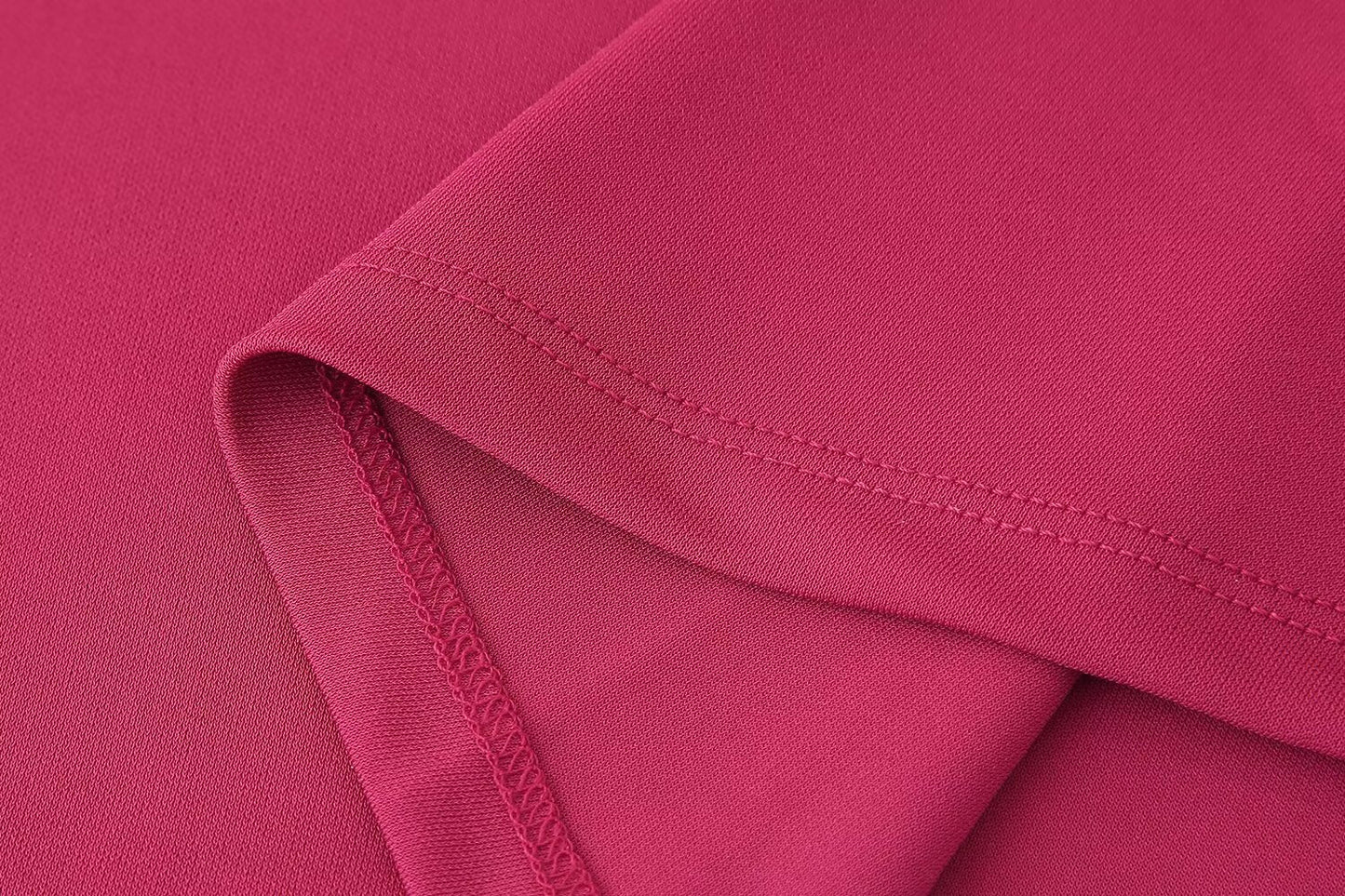 Women Clothing Spring Elegant High Grade Rose Red Dress