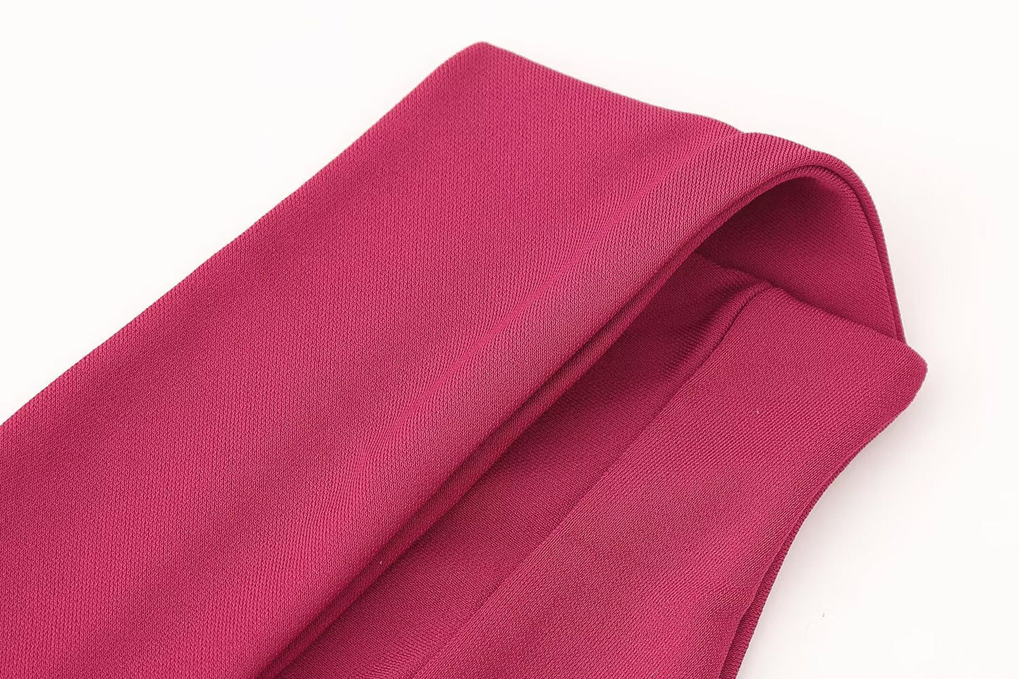 Women Clothing Spring Elegant High Grade Rose Red Dress