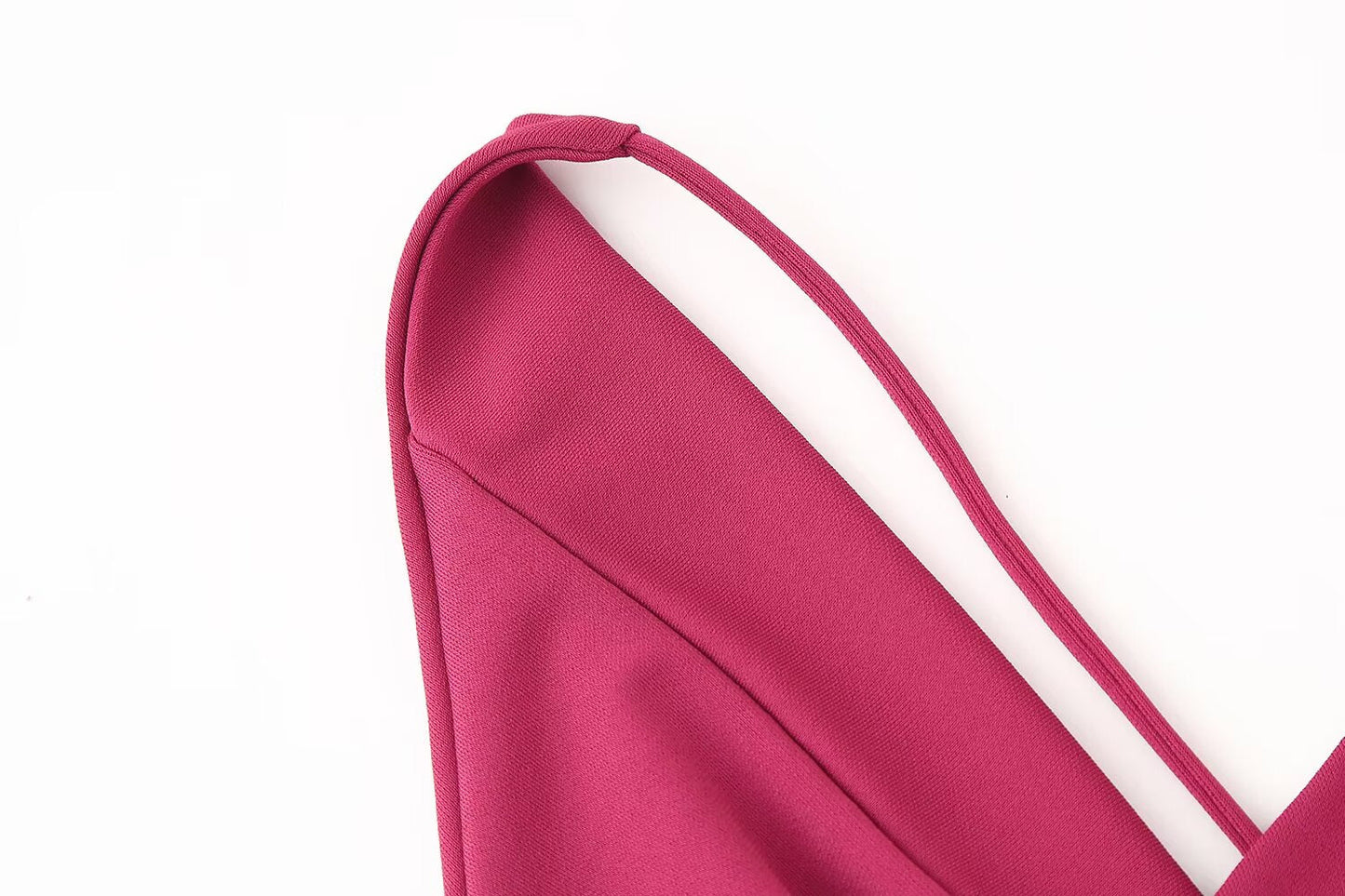 Women Clothing Spring Elegant High Grade Rose Red Dress