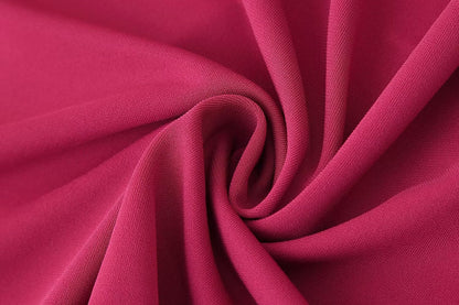 Women Clothing Spring Elegant High Grade Rose Red Dress