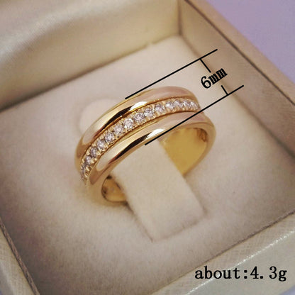 Minimalist Gold Tone Brass Plated Stackable Ring