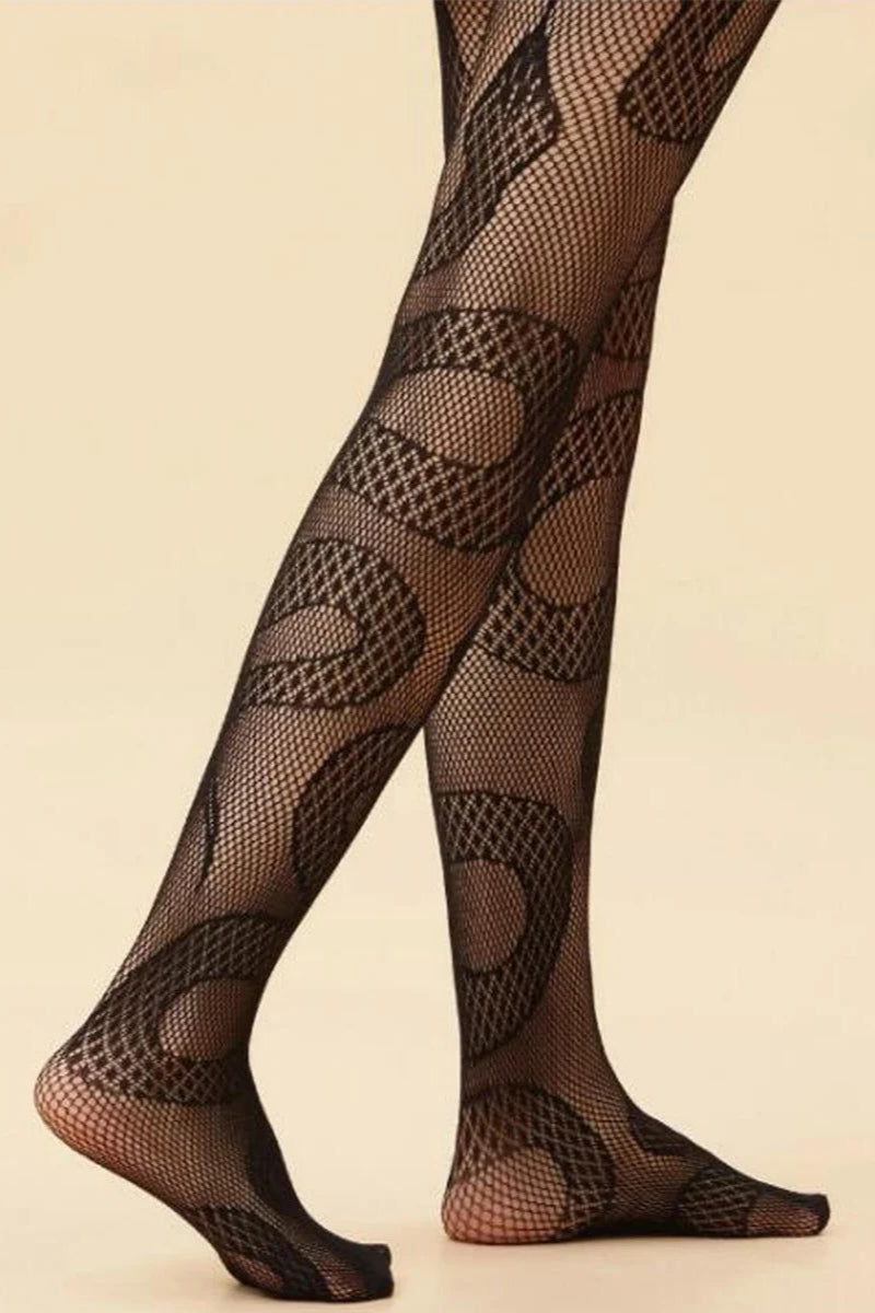 Sexy Snake Pattern Punk Fishnet Socks
