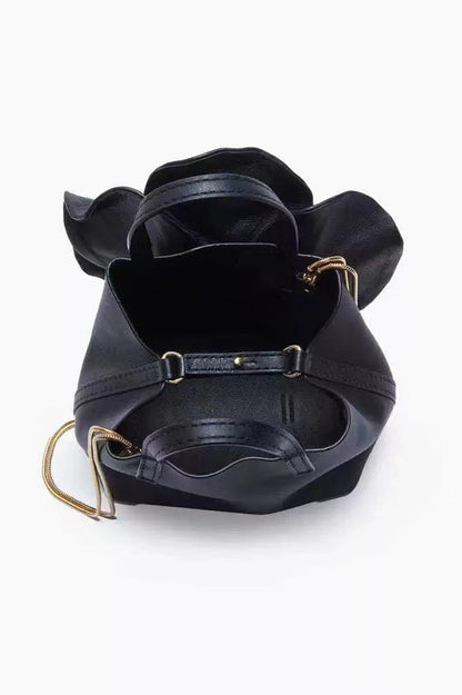 Bolso de mano de piel sintética con diseño floral