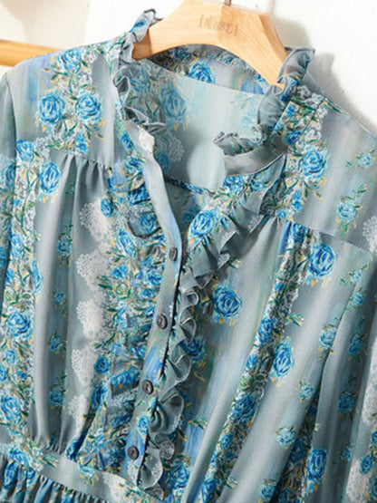 Morgan Elegant Auricular Printed Floral Dress