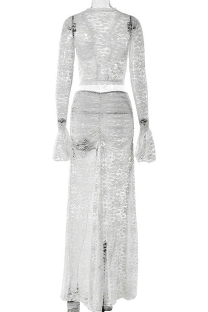 Whispering Lace – Flare Skirt Set