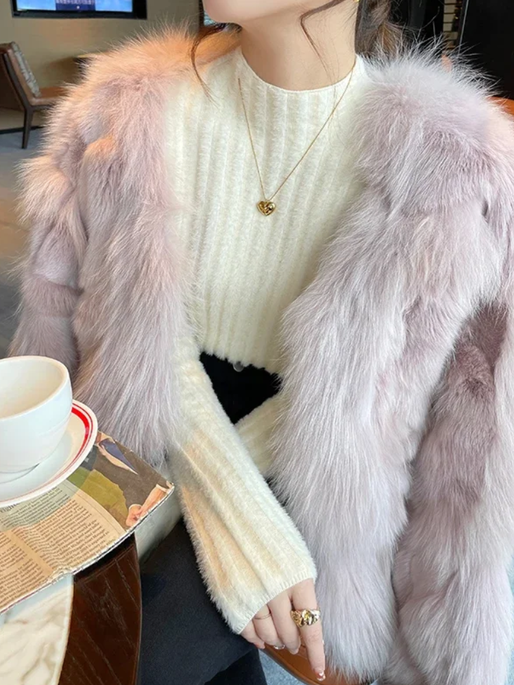 Elegante jersey de cuello alto de punto forrado para mujer | Ideal para otoño/invierno