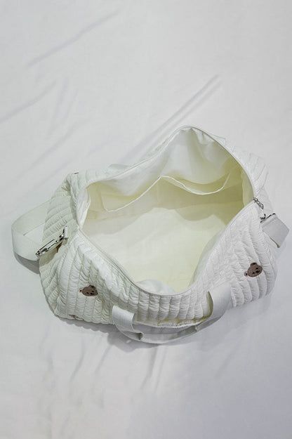 Bolso Boston de verano con bordado de oso