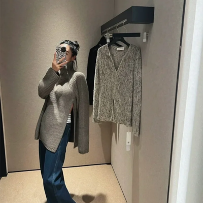 Jersey informal de cuello alto para mujer con cremallera lateral | Ideal para otoño/invierno
