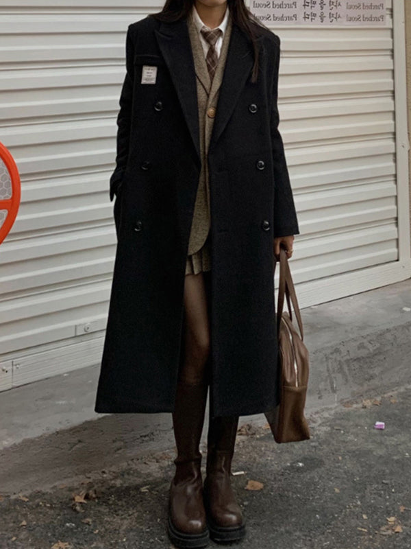 Preppy Double Breasted Longline Jacket
