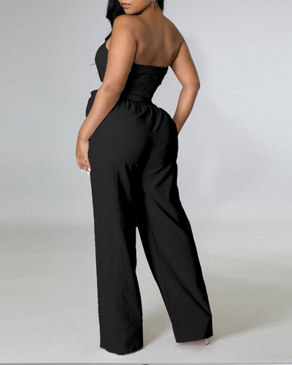 Tube Top High Waist Jumpsuit