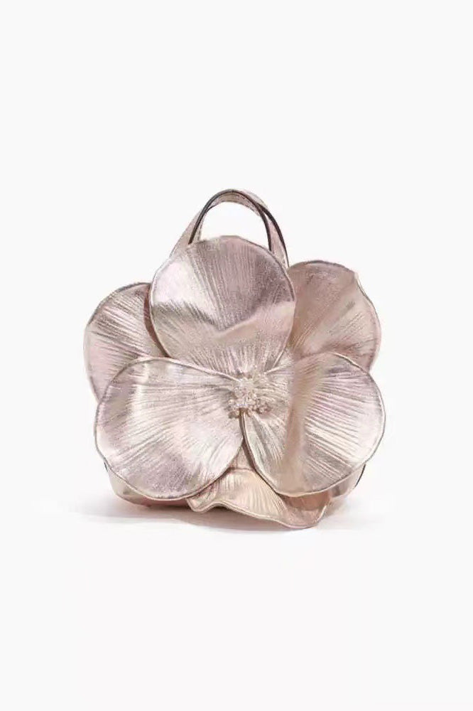 Bolso de mano de piel sintética con diseño floral