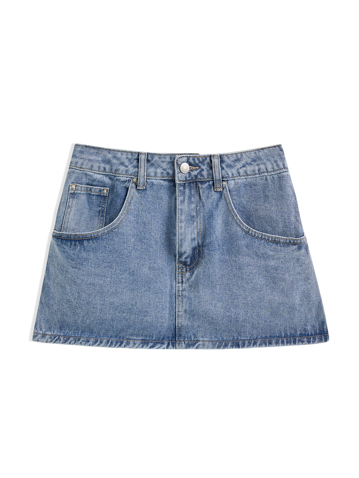 Vintage Blue Micro Denim Skirts