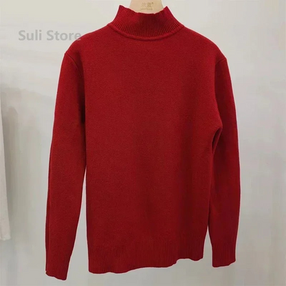 Jersey de cuello alto de polar suave para mujer | Ideal para otoño/invierno
