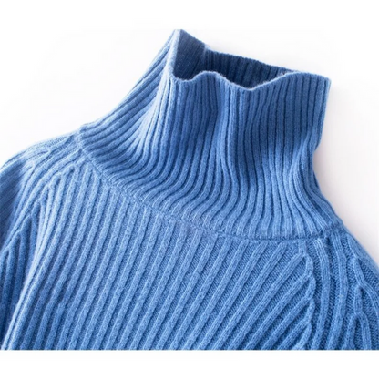 Jersey informal de cuello alto para mujer con estampado texturizado | Ideal para otoño/invierno