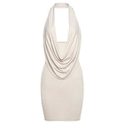Seductive Halter Backless Sheath Dress