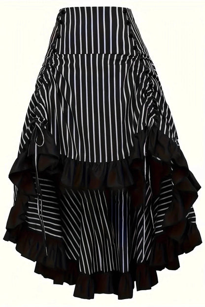 Asymmetric Gothic Ruffled Skirt