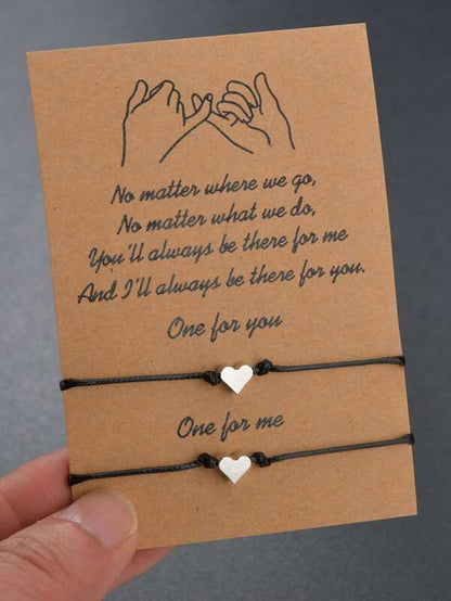 2pcs Heart Decor Bracelet for Women