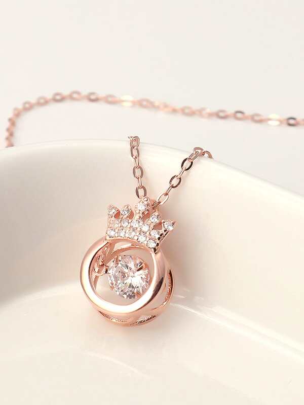 1pc Rhinestone Decor Pendant Necklace for Women