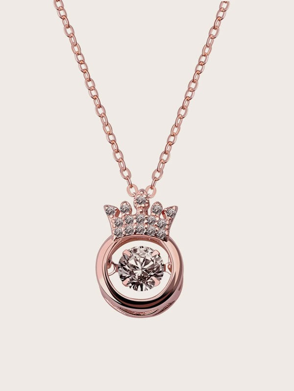 1pc Rhinestone Decor Pendant Necklace for Women