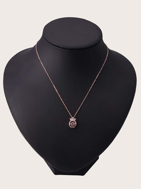 1pc Rhinestone Decor Pendant Necklace for Women