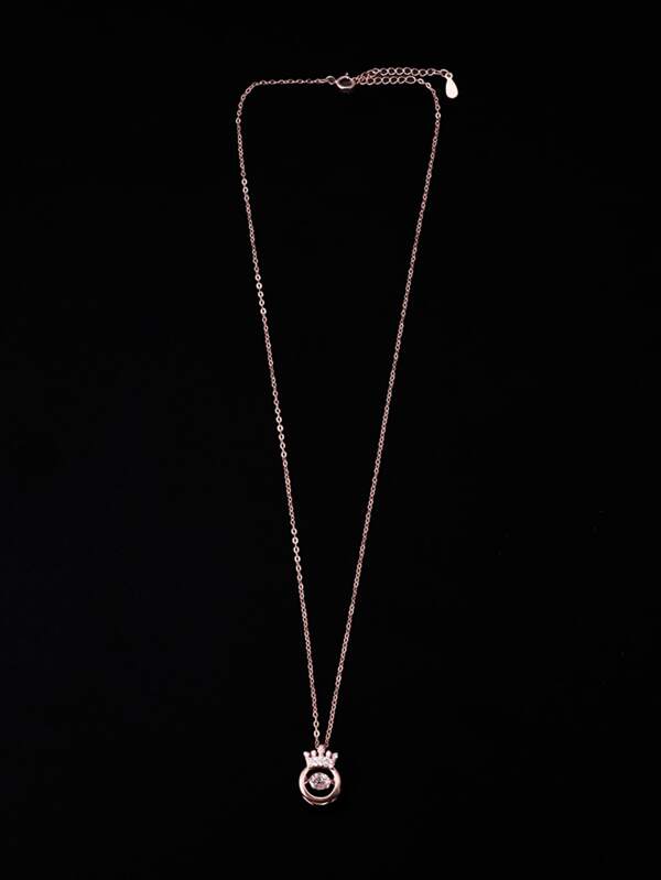 1pc Rhinestone Decor Pendant Necklace for Women