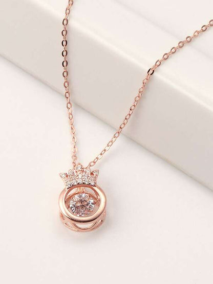 1pc Rhinestone Decor Pendant Necklace for Women