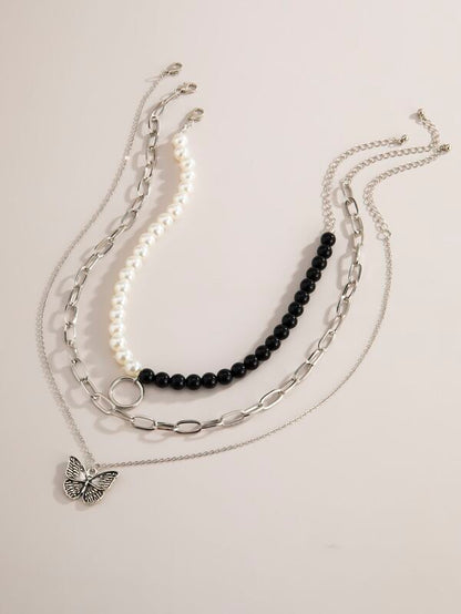 3pcs Butterfly Charm Necklace for Women