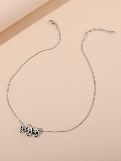 Skull Charm Necklace for Women