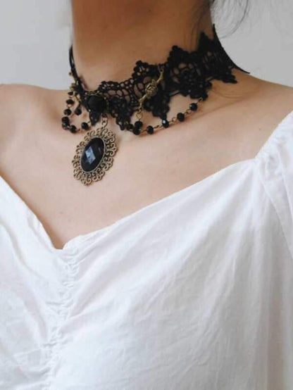 Gemstone Decor Necklace for Women