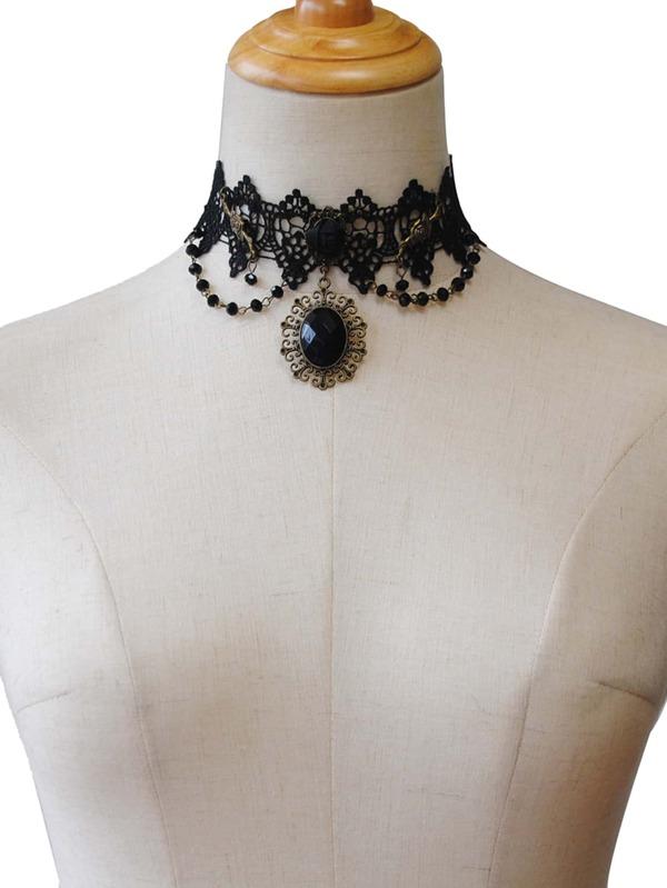 Gemstone Decor Necklace for Women