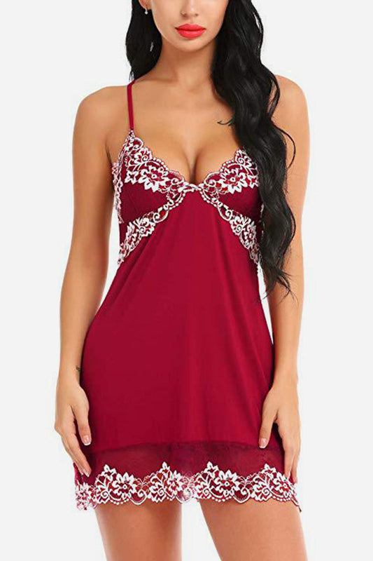 Sexy Fashion Suspender Lace Nightdress(3 Colors)